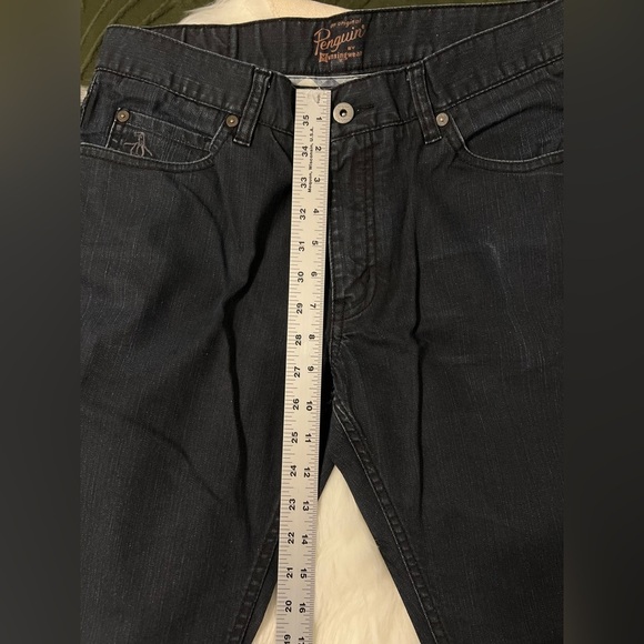 Penguin mens straight leg jeans size 33X32 dark wash - Picture 8 of 9